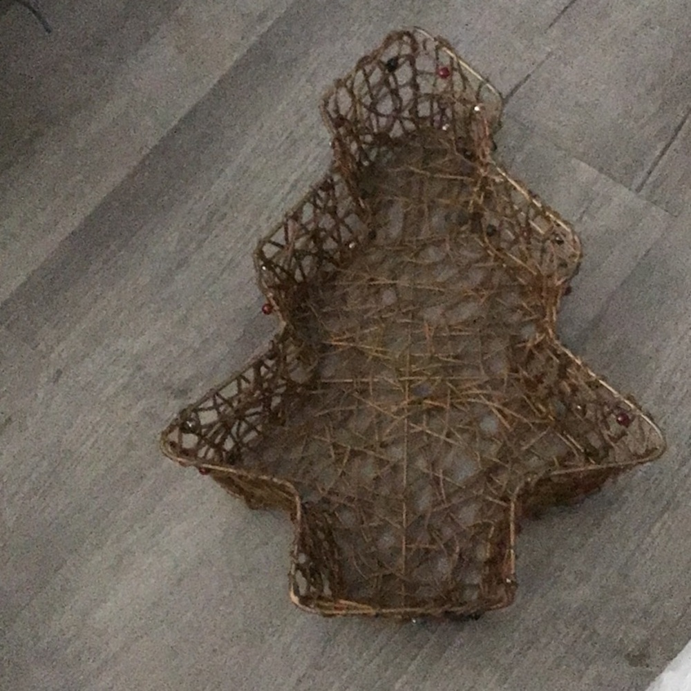 Brown Christmas Tree Decorative Basket